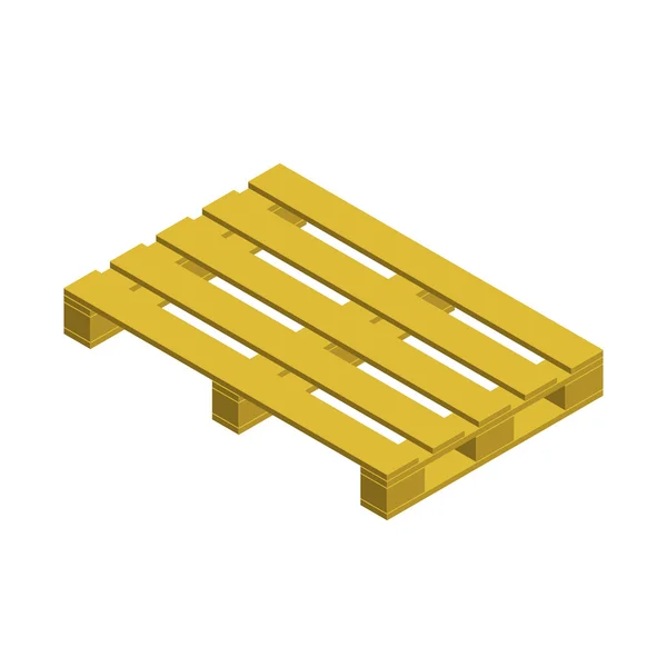 Pallet di legno. 3d stile isometrico.3d Illustrazione vettoriale . — Vettoriale Stock