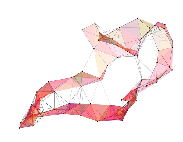 Streszczenie kraty molekularnej sieci. Abstrakcyjny kształt wielokąta. — Wektor stockowy