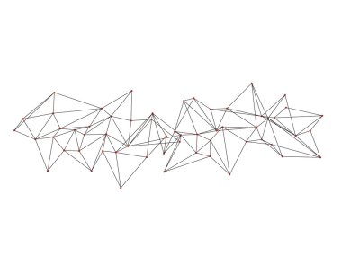 Soyut moleküler yapısı. Beyaz arka plan üzerinde izole.