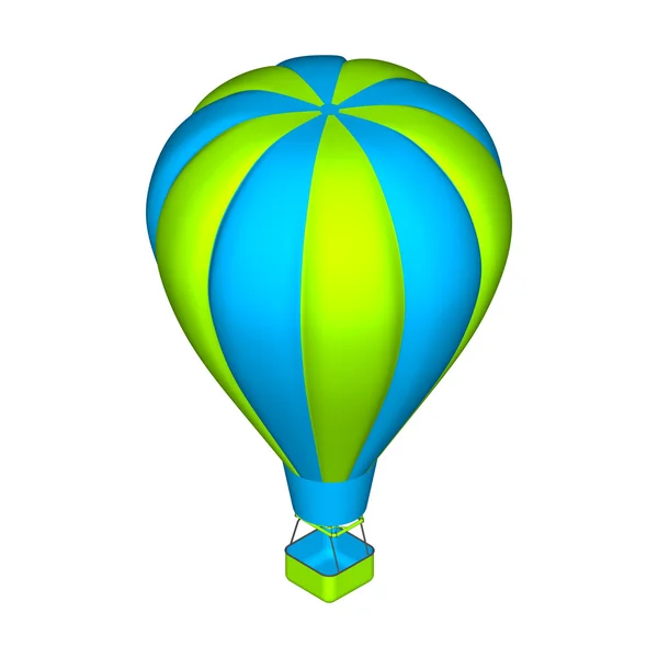 Αερόστατο ζεστού αέρα. 3D ισομετρική s illustration.3d πολύχρωμο διάνυσμα — Διανυσματικό Αρχείο
