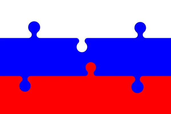 Παζλ σημαία Russia.Vector εικονογράφηση. — Διανυσματικό Αρχείο