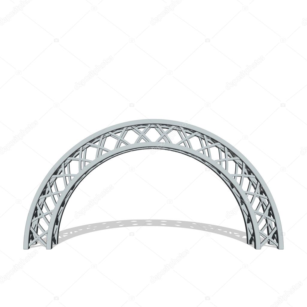 Arch truss. Isolated on white background.Vector illustration.