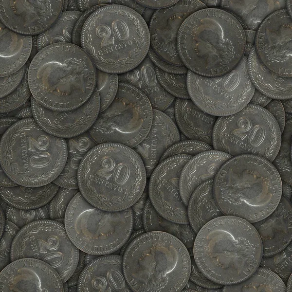 硬币的背景 无缝图案 阿根廷的半人马 — 图库照片