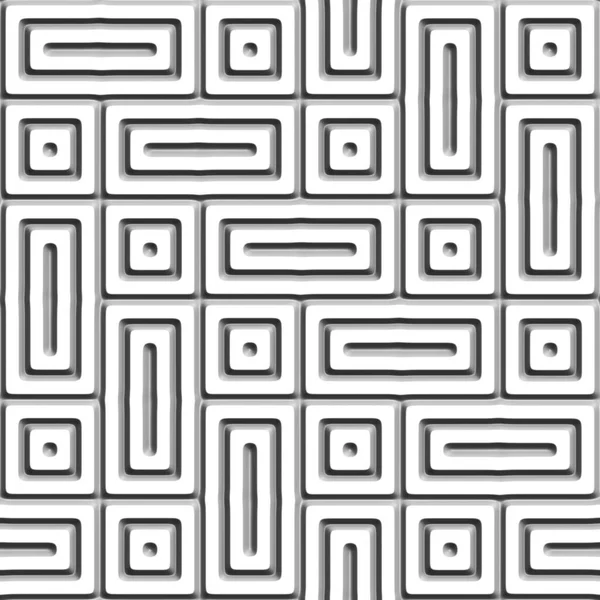 幾何学的な3D白の背景 シームレスなパターン レンダリング図 — ストック写真
