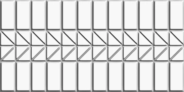 Geometric Decorative White Background Seamless Pattern Rendering Illustration — Stock Photo, Image