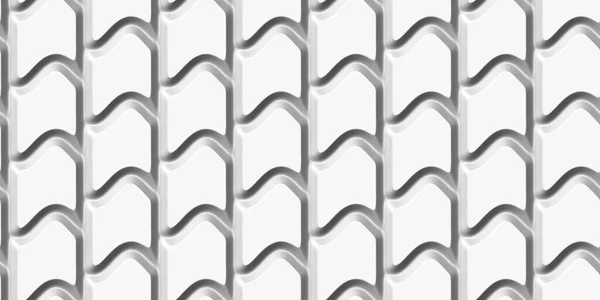 Geométrica Decorativa Fundo Branco Padrão Sem Costura Ilustração Renderização — Fotografia de Stock