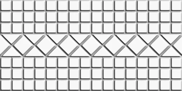 Sfondo Geometrico Decorativo Bianco Schema Senza Soluzione Continuità Illustrazione Del — Foto Stock