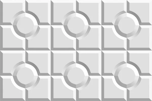 Геометрический Декоративный Белый Фон Бесшовный Шаблон Рендеринг — стоковое фото