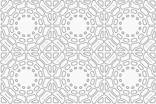 Abstrakter Geometrischer Weißer Hintergrund Nahtloses Muster Rendering Illustration — Stockfoto
