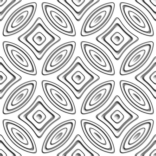 概要幾何学的3D白背景 シームレスなパターン レンダリング図 — ストック写真