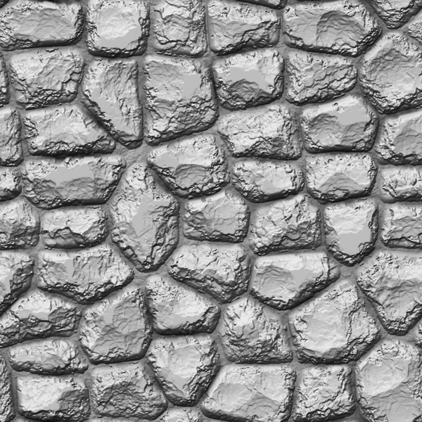 古い石の壁のテクスチャ シームレスなパターン 3Dレンダリング図 — ストック写真