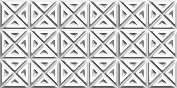 Abstrakter Geometrischer Weißer Hintergrund Nahtloses Muster Rendering Illustration — Stockfoto