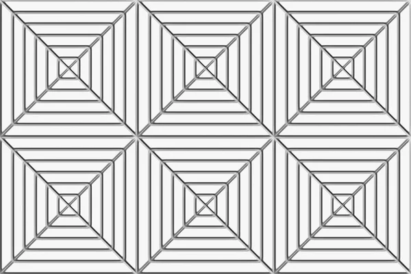 Geometrik Dekoratif Boyutlu Beyaz Arkaplan Kusursuz Desen Resim Oluşturuluyor — Stok fotoğraf