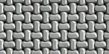 Metal süslemeli arka plan. Kusursuz desen. 3B Resim Hazırlama.