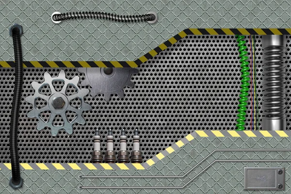 Resumen Metal Texturizado Fondo Industrial Ilustración Representación — Foto de Stock