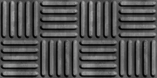 金属床プレートの背景 シームレスなパターン 3Dレンダリング図 — ストック写真