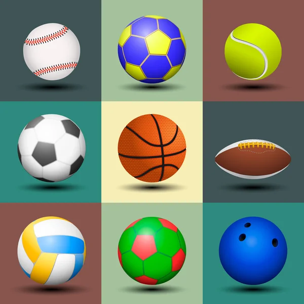 Ball set isolated. — Stock Vector