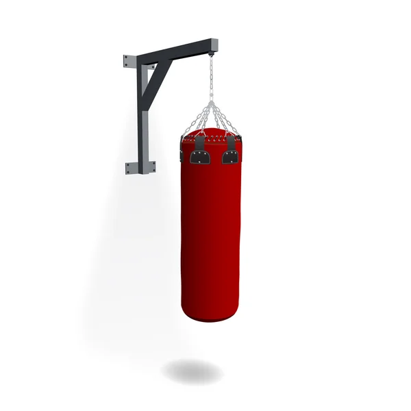 Röd Boxing Bag. — Stock vektor