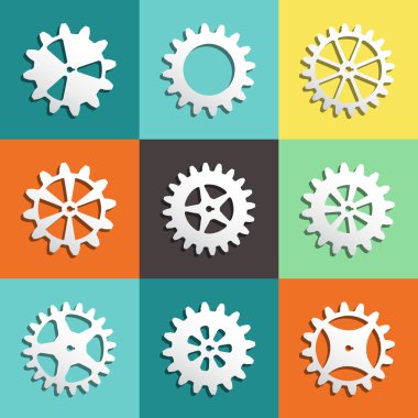 karikatür izole ayarla.