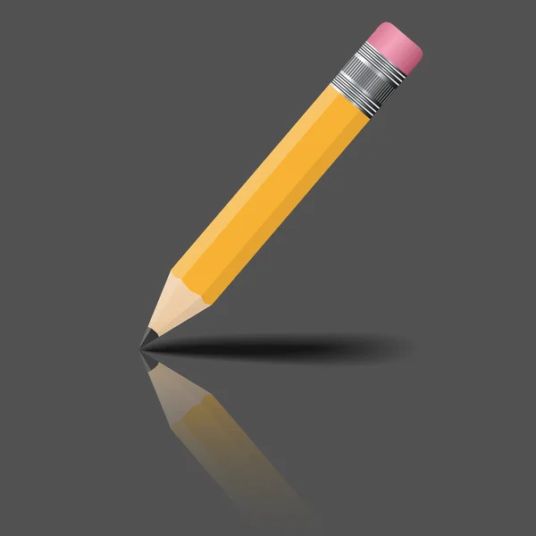 Pensil réaliste isolé . — Image vectorielle