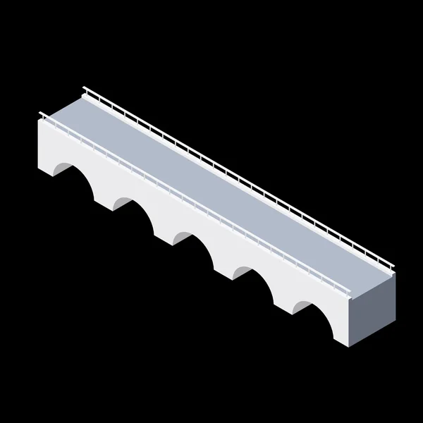Isometrische 3D-Brücke. — Stockvektor