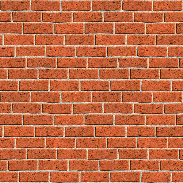 Brick wall texture generated. Seamless pattern.
