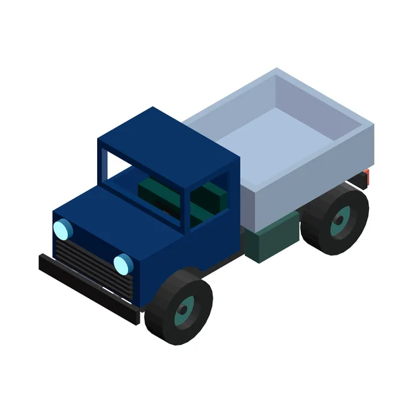 Isometric 3D truck. Vector illustration. — Stock Vector