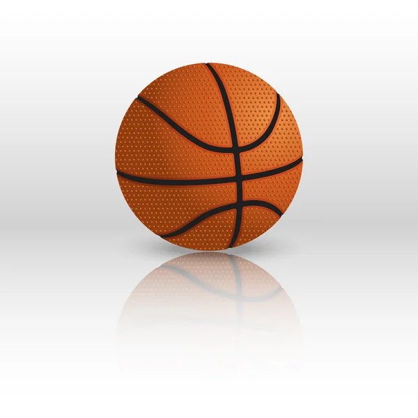 Balón de baloncesto aislado sobre fondo blanco. Ilustración vectorial . — Vector de stock