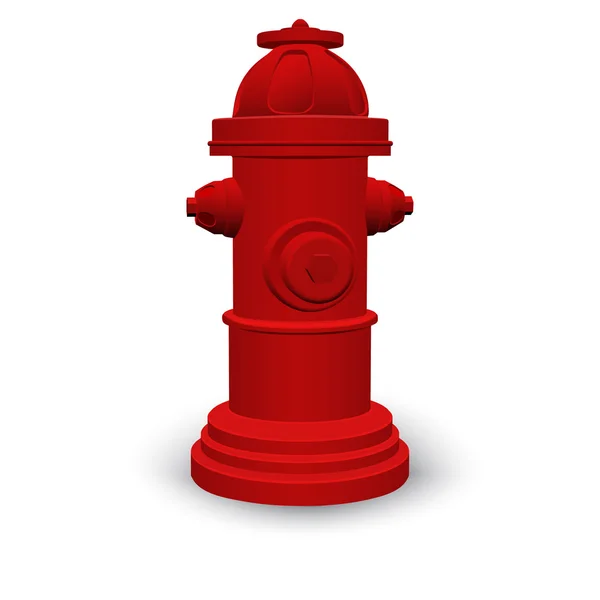 Червоний пожежний гідрант ізольовано. Векторні ілюстрації . — стоковий вектор