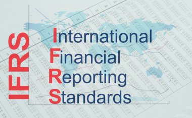 IFRS - International Financial Reporting Standards. Business acronym clipart