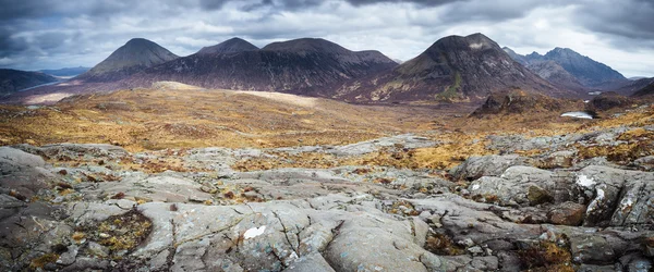 Panoramatické Panorama Glameig na ostrově Skye-Skotsko, Spojené království — Stock fotografie