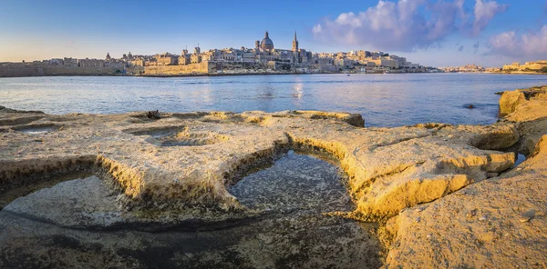 Vista panorâmica do horizonte de Valletta — Fotografia de Stock