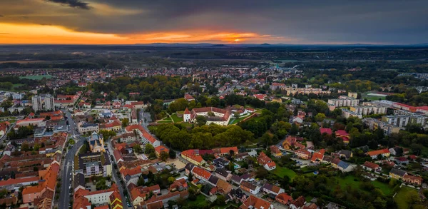 Sarvar Hongarije Uitzicht Vanuit Lucht Het Kasteel Van Sarvar Kasteel — Stockfoto