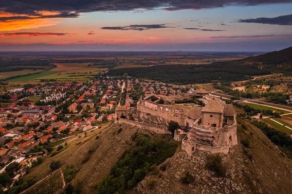 Sumeg Ουγγαρία Αεροφωτογραφία Του Διάσημου High Castle Sumeg Στο Νομό — Φωτογραφία Αρχείου