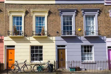 Renkli evler Camden Town - Londra, İngiltere