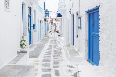 Streetview of Mykonos, Greece clipart