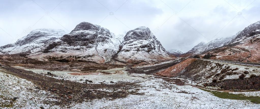 The beautiful snowy hilltops of 