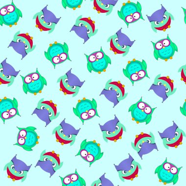 Baykuşlar seamless modeli