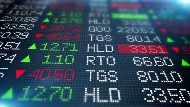 Stock Exchange markt gegevens Board — Stockvideo