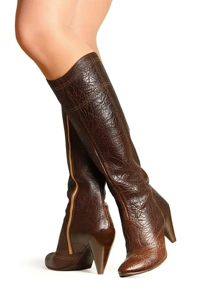 Women's laarzen bruin — Stockfoto