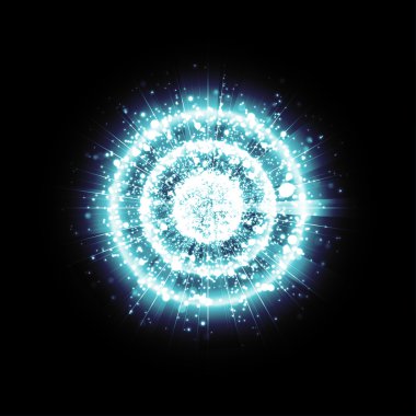 Mavi glitter parçacıklar etkisi yıldız toz kıvılcım exp arka plan