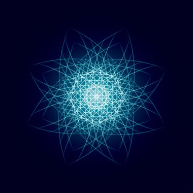 Enerji güç parlak yıldız alanı patlama desen geometrik soyut ışık arka plan mavi patladı. Vektör çizim