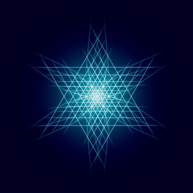 Enerji güç parlak yıldız alanı patlama desen geometrik soyut ışık arka plan mavi patladı. Vektör çizim