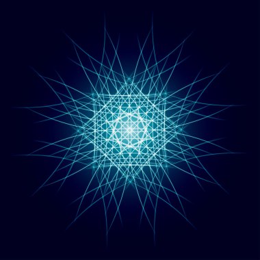 Enerji güç parlak yıldız alanı patlama desen geometrik soyut ışık arka plan mavi patladı. Vektör çizim