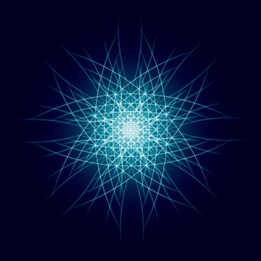 Enerji güç parlak yıldız alanı patlama desen geometrik soyut ışık arka plan mavi patladı. Vektör çizim