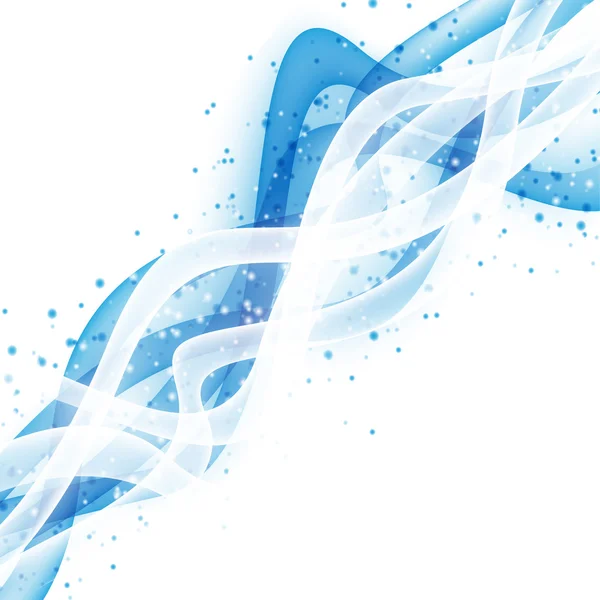 Abstract wave modern layout with fresh white blue swoosh line with splashs. Vector illustration — Wektor stockowy