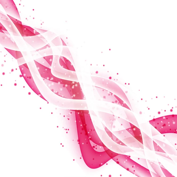 Abstract wave modern layout with fresh white pink swoosh line with splashes. Vector illustration — Wektor stockowy