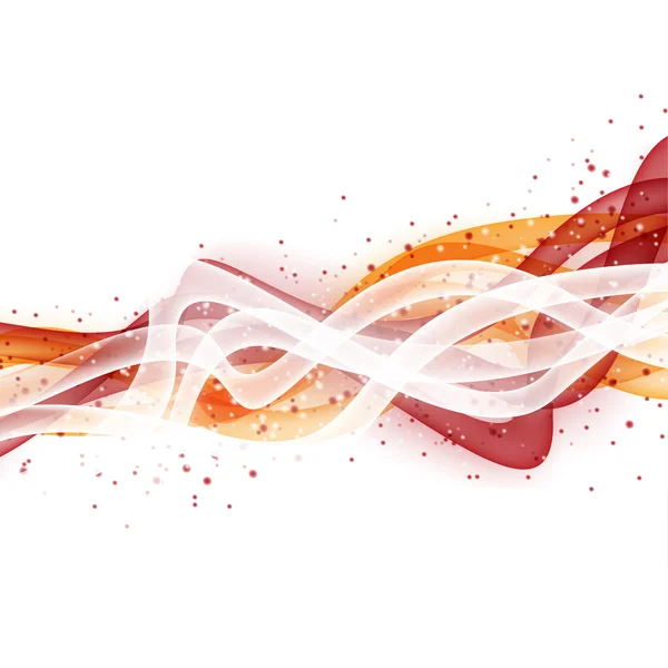 Abstract wave modern layout with fresh white red orange swoosh line with splashes. Vector illustration — Wektor stockowy