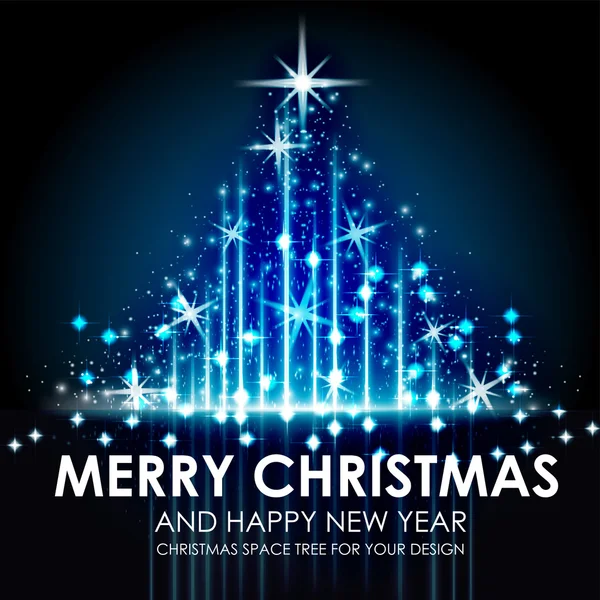 Mavi alan parlayan Noel ağacı tasarım