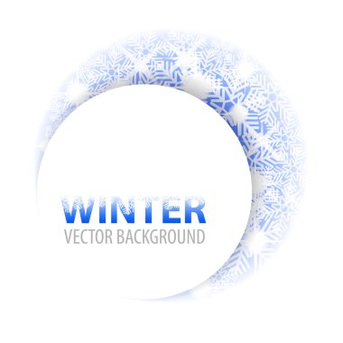 Kışın arka plan modern buz yuvarlak kare düzen